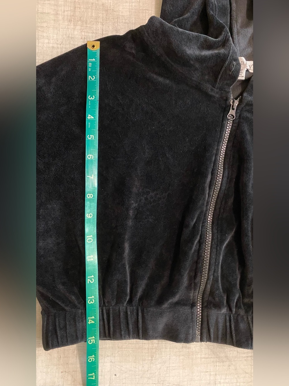 eye candy Black Velour Bomber Hoodie Jacket - Picture 10 of 11